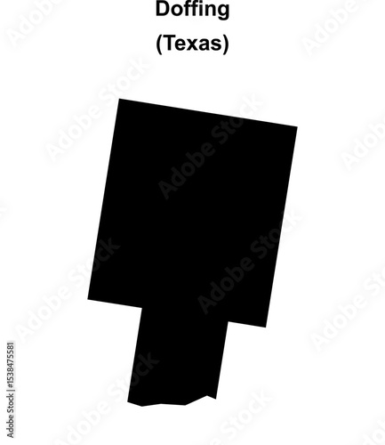 Doffing (Texas) blank outline map