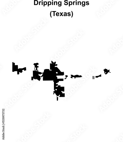 Dripping Springs (Texas) blank outline map