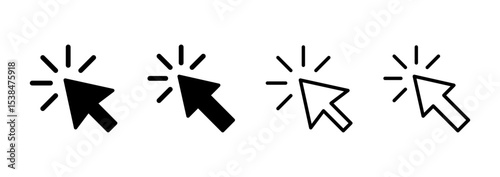 Click icon logo design. pointer arrow sign and symbol. cursor icon