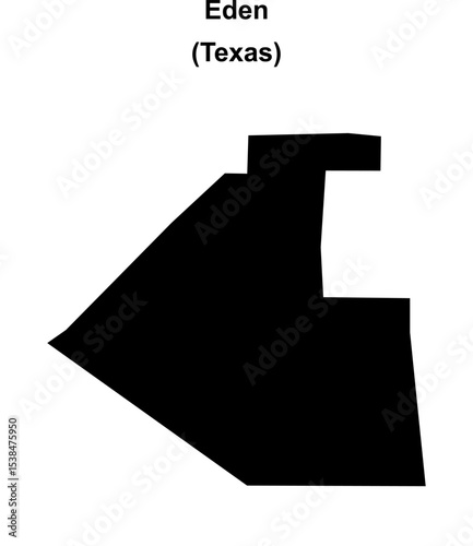 Eden (Texas) blank outline map