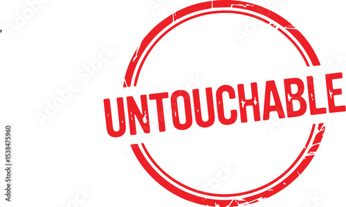 Untouchable stamp text vector