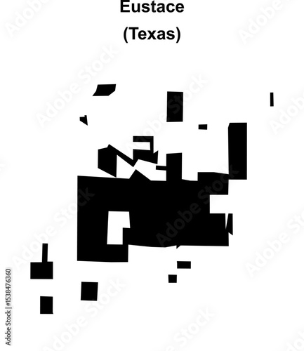 Eustace (Texas) blank outline map