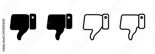 Dislike icon logo design. dislike sign and symbol. Hand with thumb down