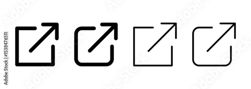 External link icon logo design. link sign and symbol. hyperlink symbol
