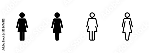 Female icon logo design. woman sign and symbol