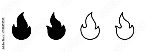 Fire icon logo design. fire sign and symbol
