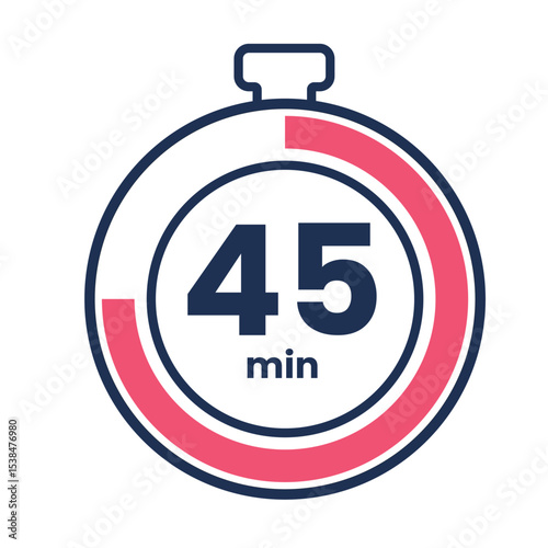 Countdown timer icon start 5, 10, 15, 20, 25, 30, 35, 40, 45, 50, 55 and 60. Numeric countdown elements for progress tracking, Time Tracking Illustration,Stopwatch Countdown Icons