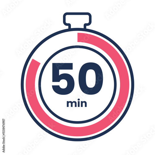Countdown timer icon start 5, 10, 15, 20, 25, 30, 35, 40, 45, 50, 55 and 60. Numeric countdown elements for progress tracking, Time Tracking Illustration,Stopwatch Countdown Icons