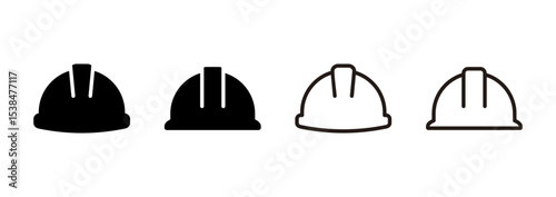 Helmet icon logo design. Motorcycle helmet sign and symbol. Construction helmet icon. Safety helmet