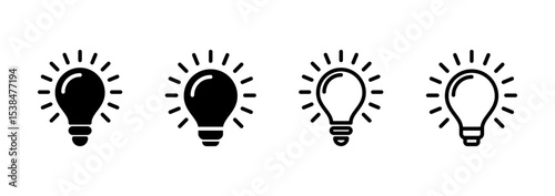 Lamp icon logo design. Light bulb sign and symbol. idea symbol.