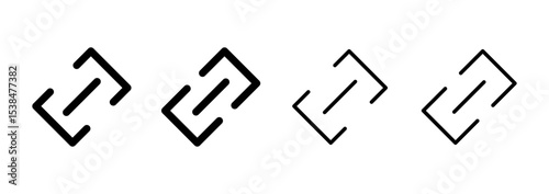 Link icon logo design. Hyperlink chain sign and symbol
