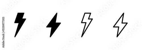 Lightning icon logo design. electric sign and symbol. power icon. energy sign