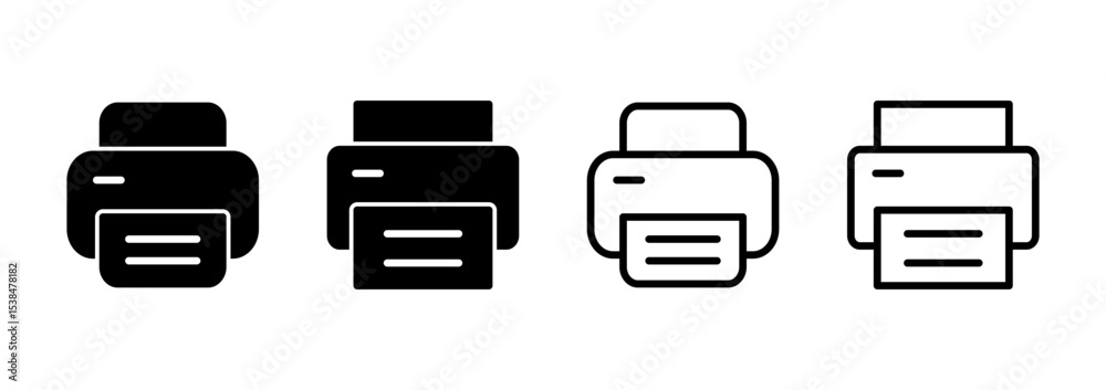 Print icon logo design. printer sign and symbol