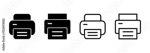 Print icon logo design. printer sign and symbol