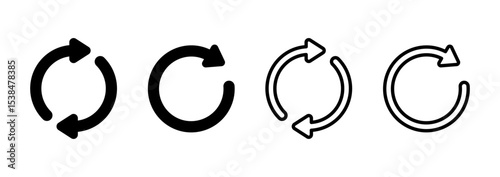 Refresh icon logo design. Reload sign and symbol. Update icon.