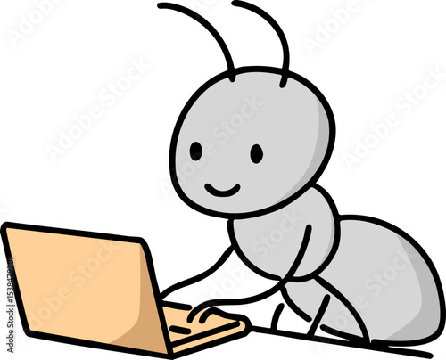 개미,컴퓨터,귀여운,일러스트,행복한,귀여운개미,일,작업,부지런한,부지런한개미,Ants,computers,cute,illustrated,happy,cute ants,work,hard,hard-working ants