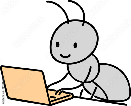 개미,컴퓨터,귀여운,일러스트,행복한,귀여운개미,일,작업,부지런한,부지런한개미,Ants,computers,cute,illustrated,happy,cute ants,work,hard,hard-working ants