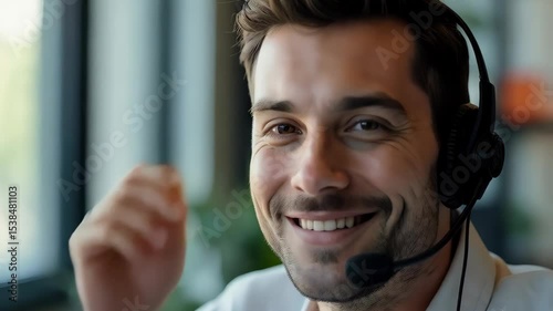 A friendly customer service representative offers assistance and addresses questions