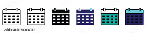 Calendar or appointment schedule flat icon icon for apps and websites. vector stock. 