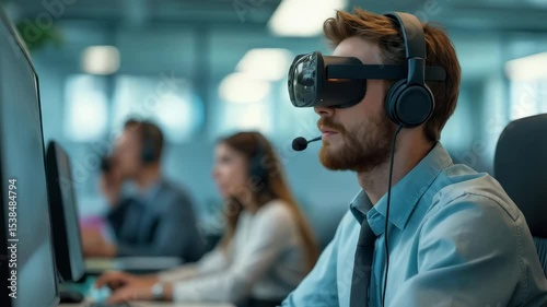 Reps train in virtual reality to enhance customer service and communication skills. Questions customer service