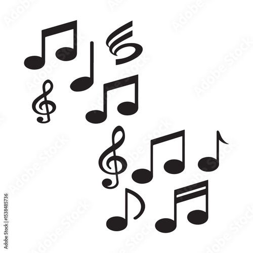 music notes icon vector