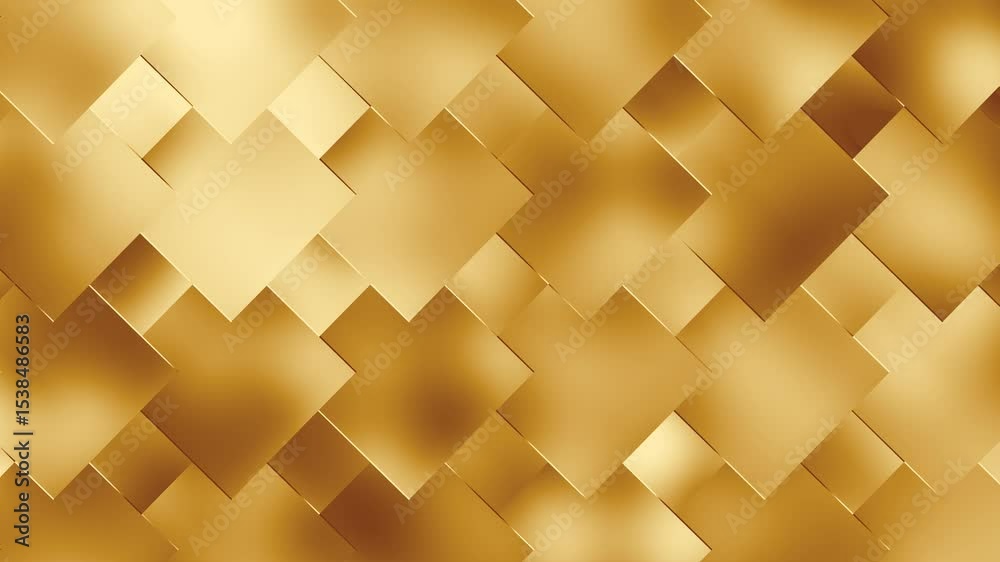 Golden background animation with patterns in 4K resolution.