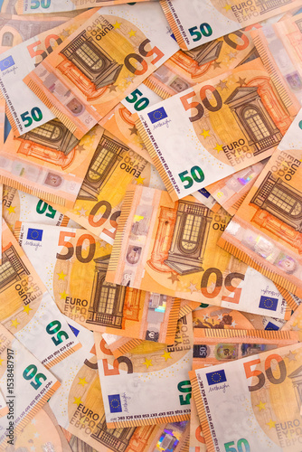 50 euro money seamless background