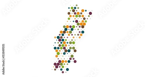 Breathing Dots Form Map of Portugal