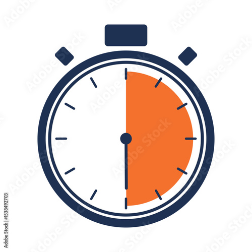 Countdown timer icon start 5, 10, 15, 20, 25, 30, 35, 40, 45, 50, 55 and 60. Numeric countdown elements for progress tracking, Time Tracking Illustration,Stopwatch Countdown Icons
