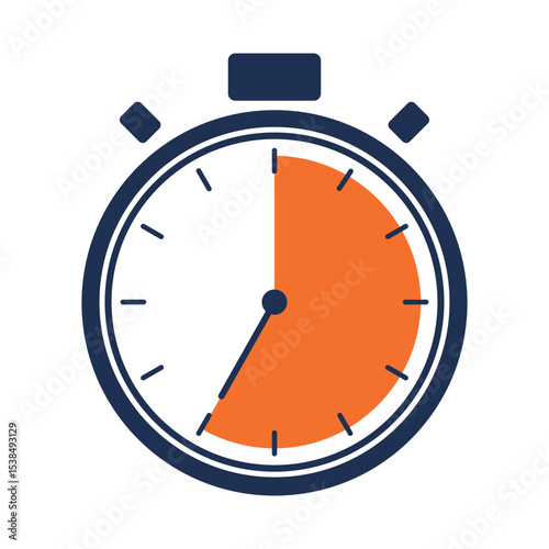 Countdown timer icon start 5, 10, 15, 20, 25, 30, 35, 40, 45, 50, 55 and 60. Numeric countdown elements for progress tracking, Time Tracking Illustration,Stopwatch Countdown Icons