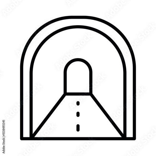 Tunnel sign symbol vector icon