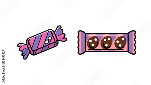 flat illustration of candy bar