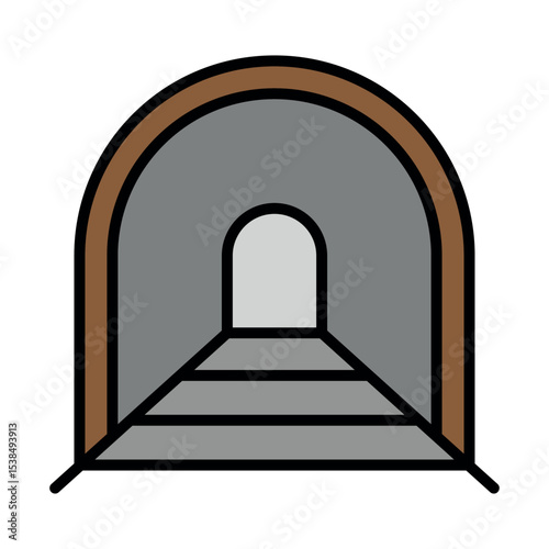 Tunnel sign symbol vector icon