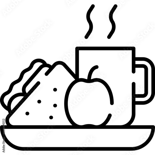 Breakfast Line Icon