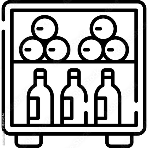 Mini Bar Line Icon