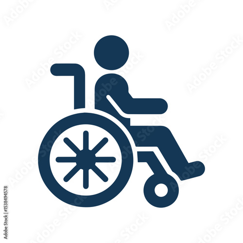 Minimalist Disability wheelchair icon