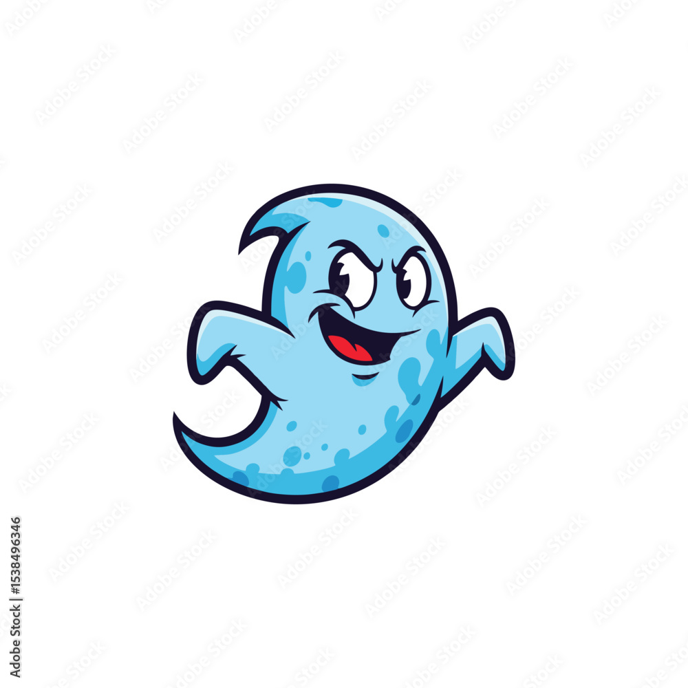 Obraz premium funny ghost cartoon character