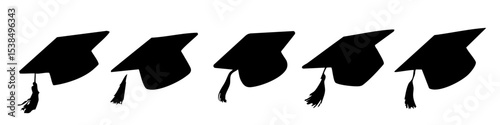 Graduation hats vector. Graduate hat icon