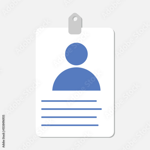 Simple, modern ID badge illustration for user identification.