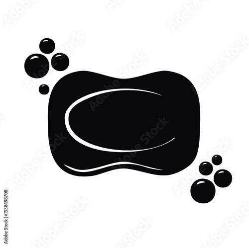 Foam soap silhouette symbol vector illustration