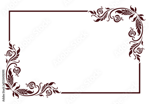 Set Template of Decorative vintage frames, borders, rectangular shape. Vector Vintage calligraphic frames.