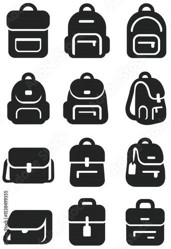 Flat Icon – School Bag (Black to School)