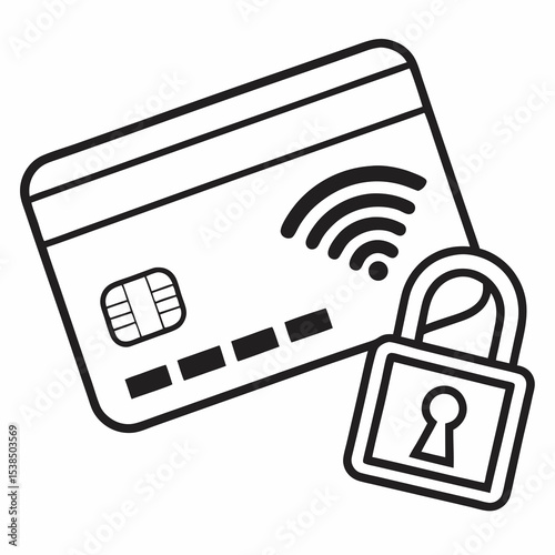 Secure Online Payments Contactless Credit Card Security Icon