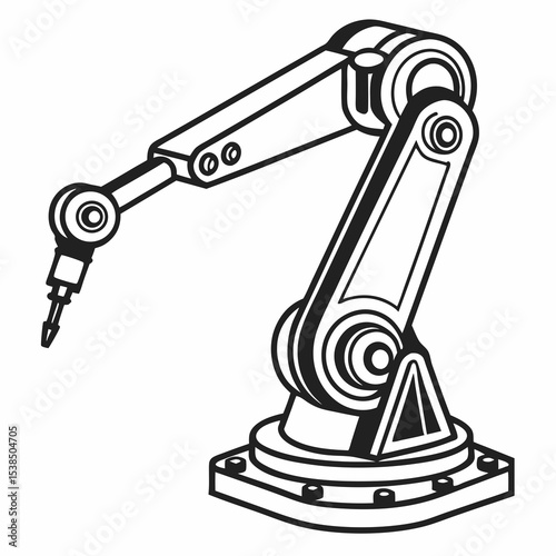 Robotic Arm Industrial Automation and Mechanical Engineering Design