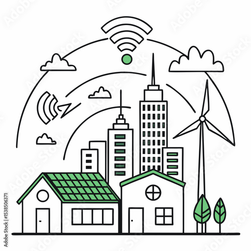 Smart City Sustainable Urban Development with Renewable Energy and IoT