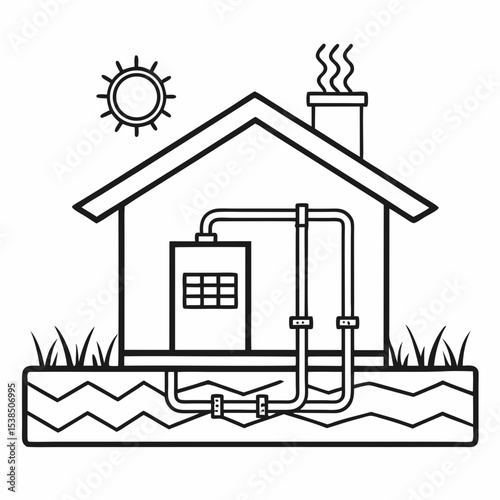 Sustainable Home Energy System Geothermal & Solar Power Integration