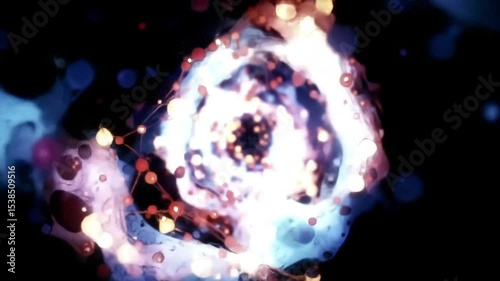 Quantum Foam Ripples, Cosmic Energy, Abstract Particle Flow