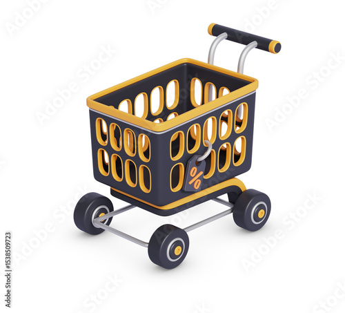 할인 태그 쇼핑 카트 Shopping Cart with Discount Tag
