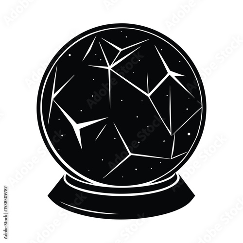 Crystal Ball Made Entirely of Quartz
