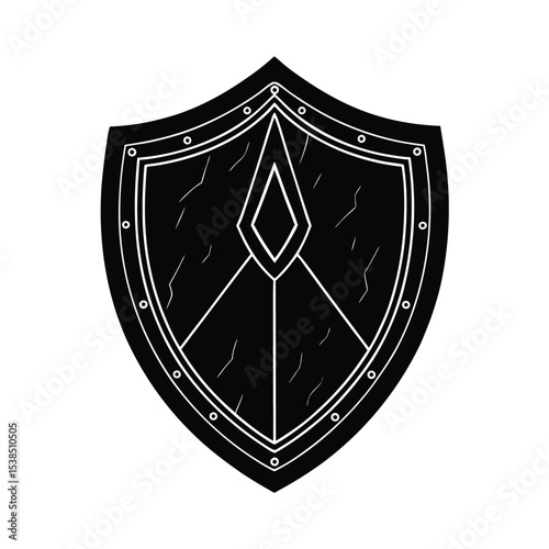 Warrior Shield Forged from White Quartz